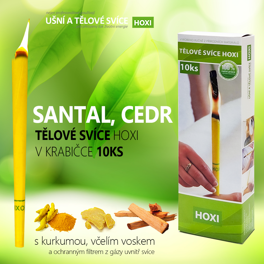 Tělové svíce HOXI v krabicce - SANTAL-CEDR- 01